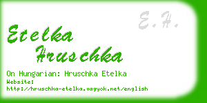 etelka hruschka business card